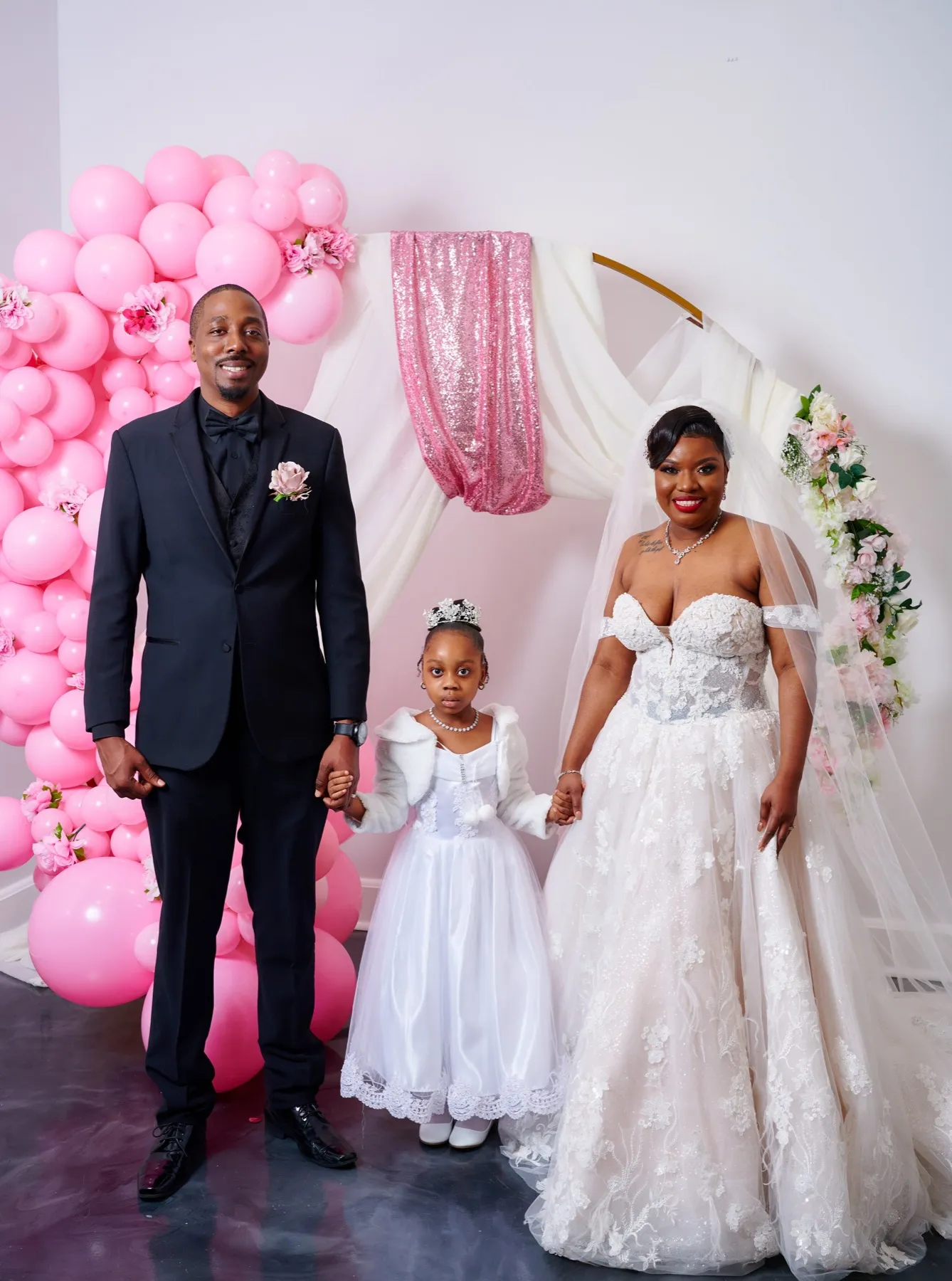 Danielle + Jermaine exchanging vows at The J Loft, Brooklyn, NY Sister venue: W Loft Weddings