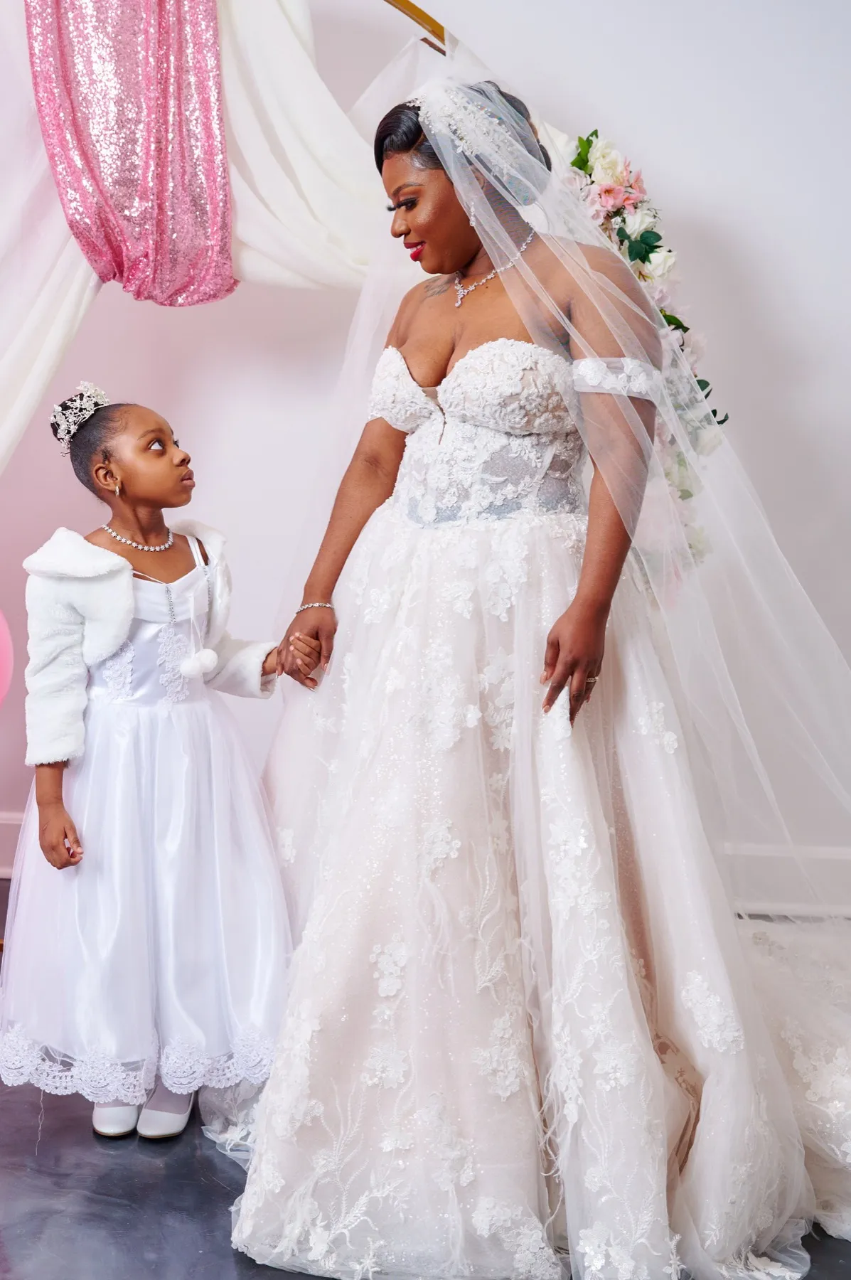 Danielle + Jermaine during their wedding ceremony
