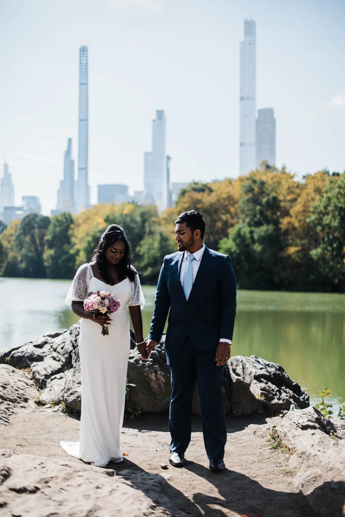 Clashani + Gihan during their elopement ceremony