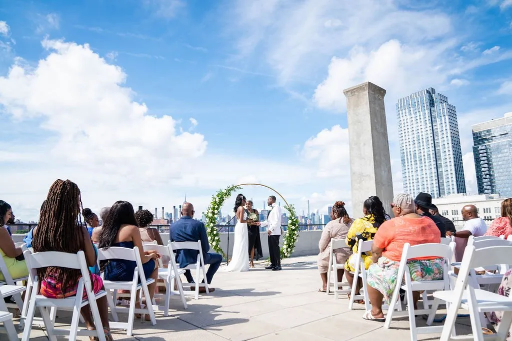 Wedding day moment for Arielle + Romell at The W Loft, Brooklyn, NY