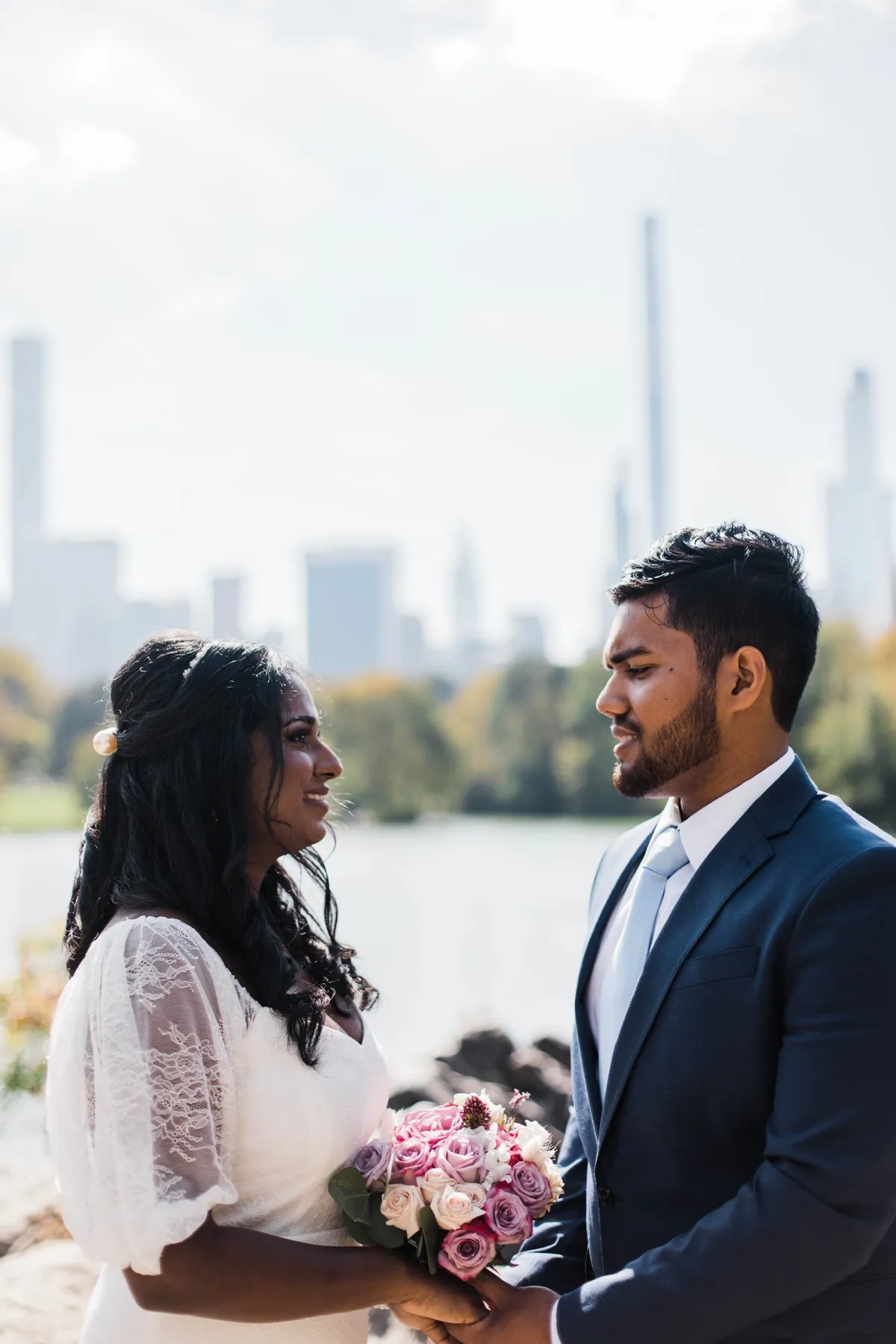 Wedding day moment for Clashani + Gihan at Ladies Pavilion, Central Park Wedding