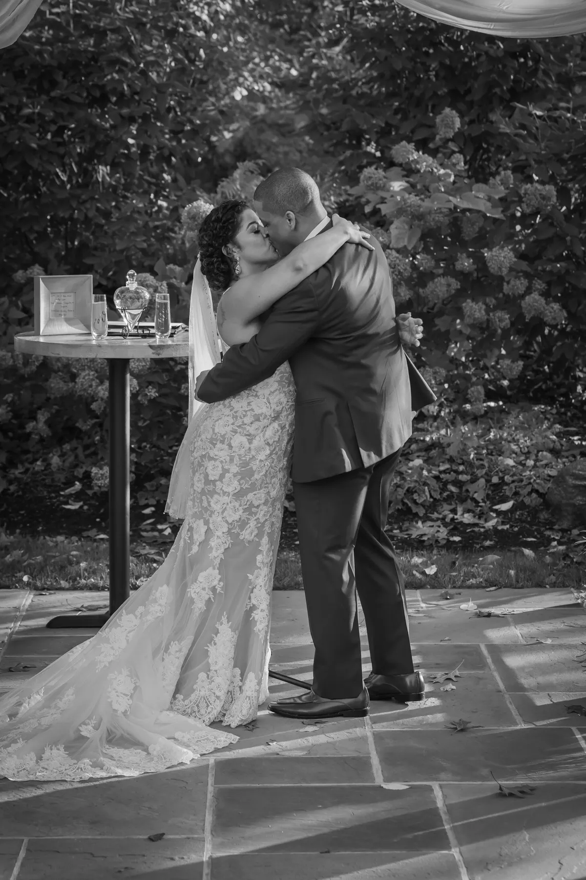 Millie + Rick wedding ceremony at THC The Hops Company, CT