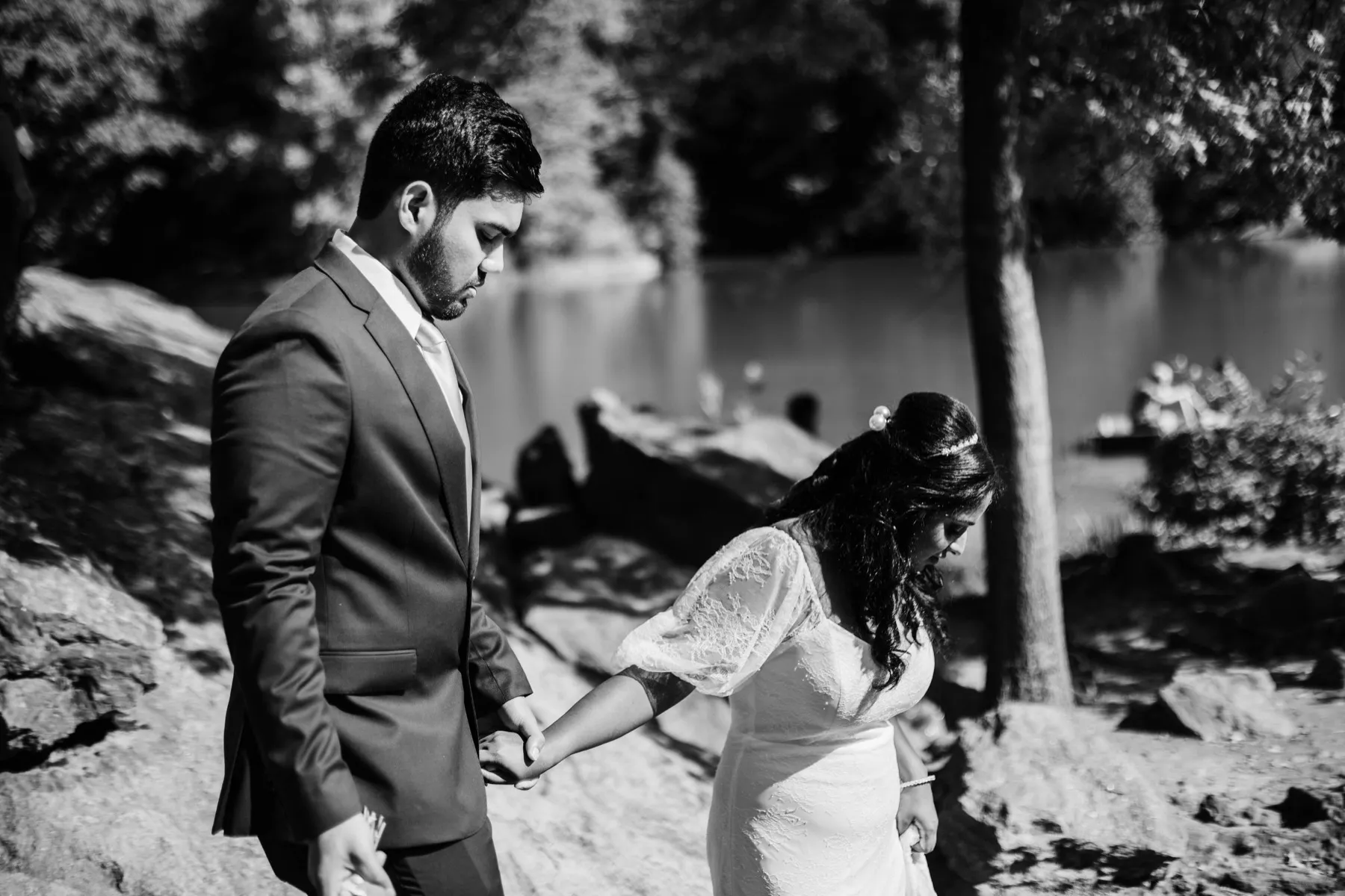 Clashani + Gihan wedding ceremony at Ladies Pavilion, Central Park Wedding
