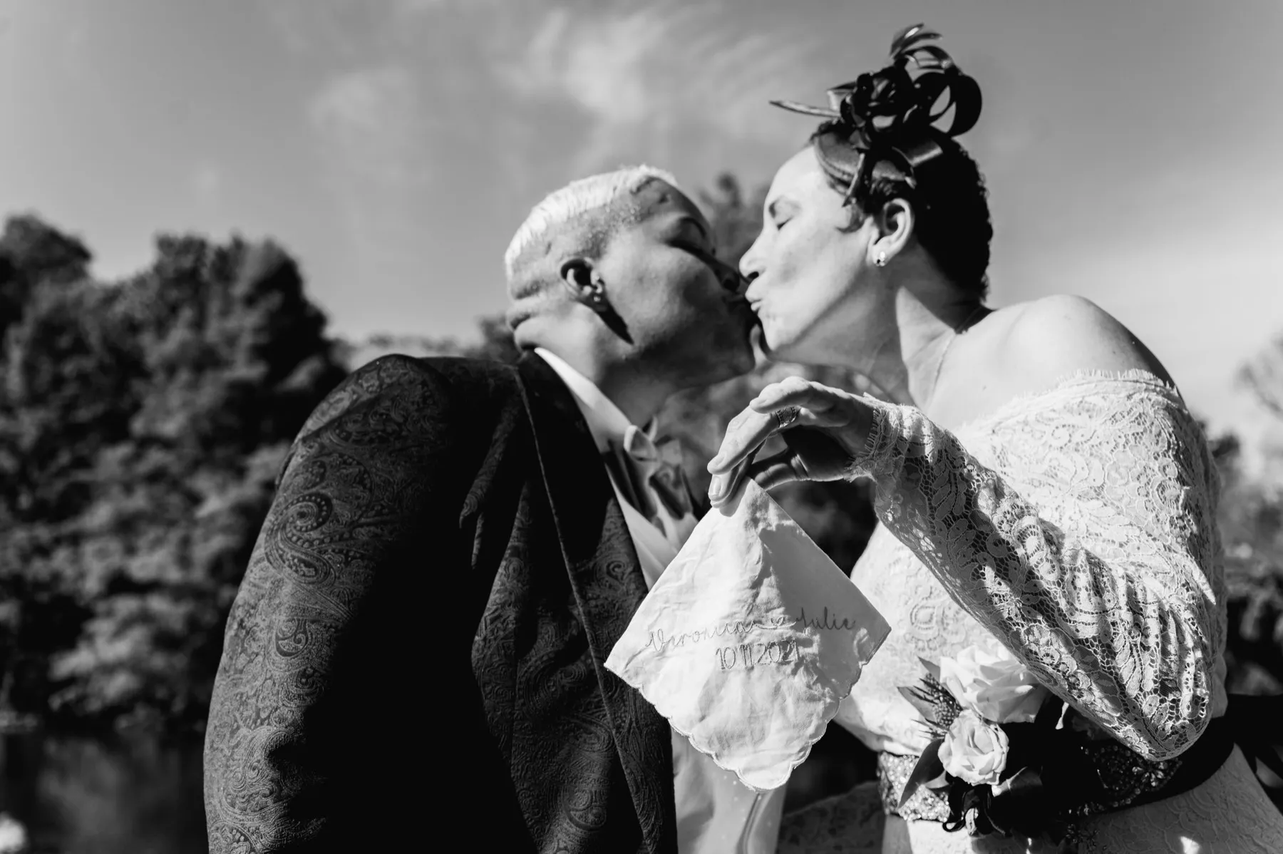 Veronica + Julie wedding portrait at Gapstow Bridge, Central Park Wedding