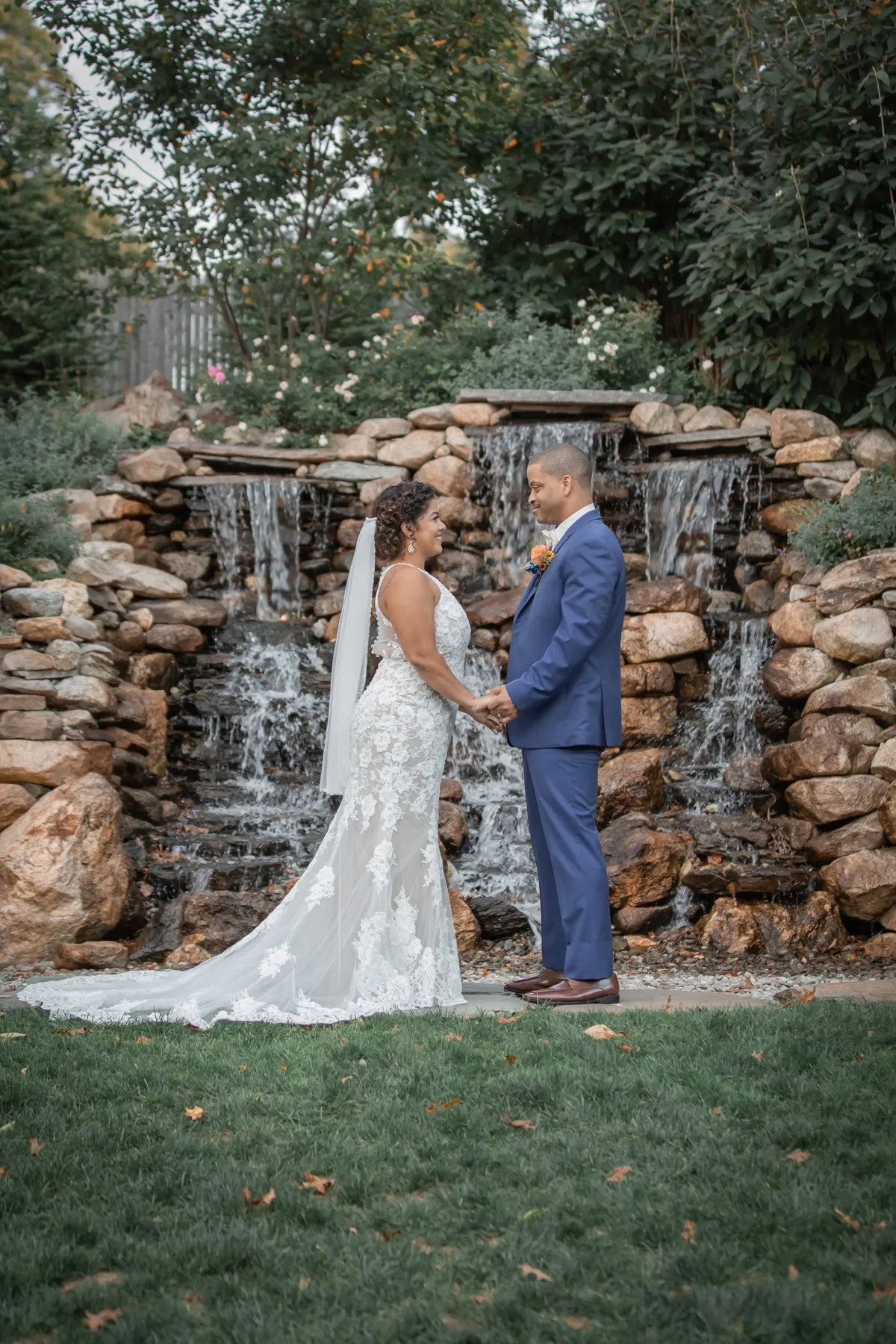 Millie + Rick during their custom wedding ceremony
