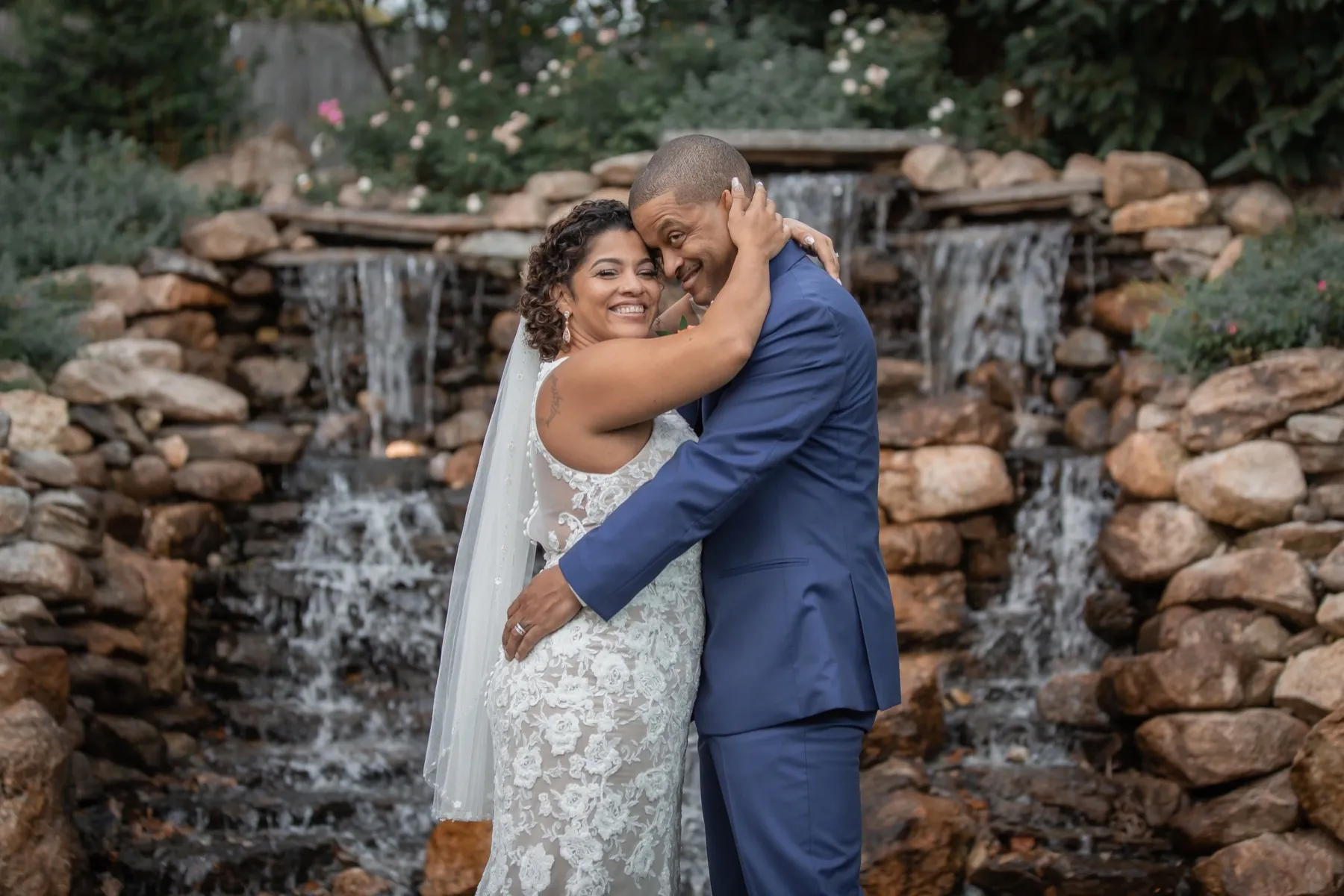 Millie + Rick during their custom wedding ceremony