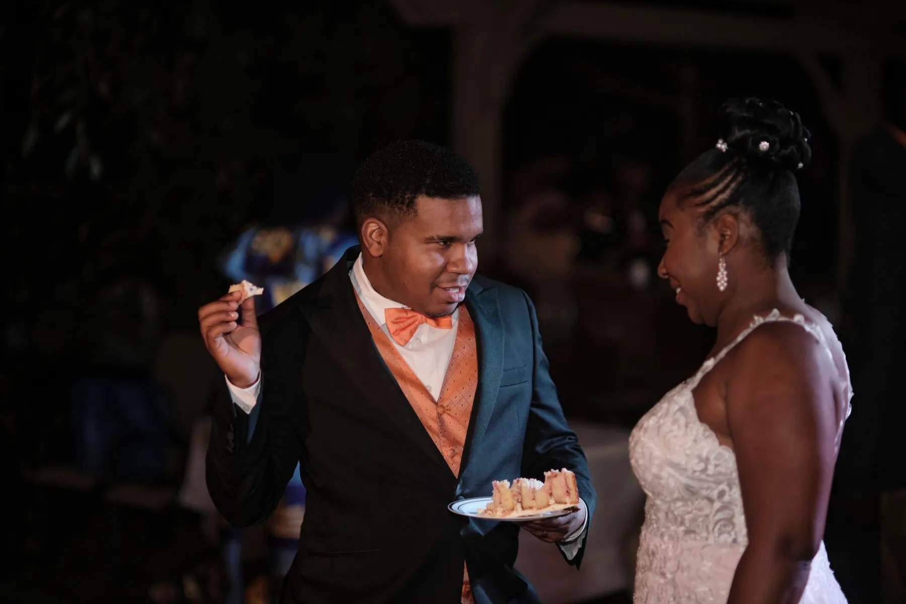 Hygdrea + Alex during their custom wedding ceremony