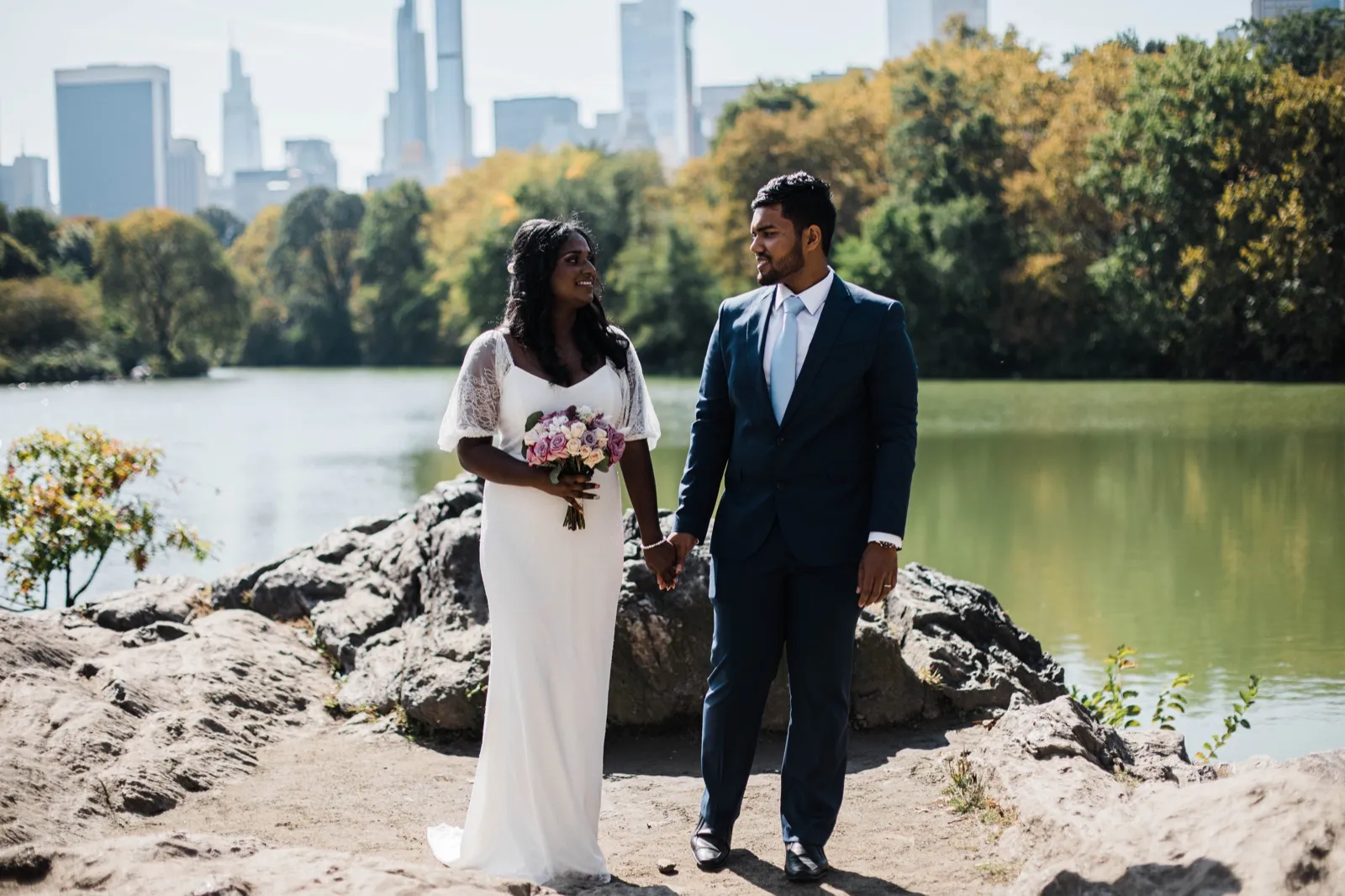 A wedding ceremony in Central Park