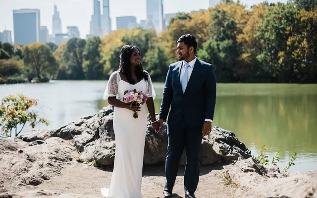 A wedding ceremony in Central Park