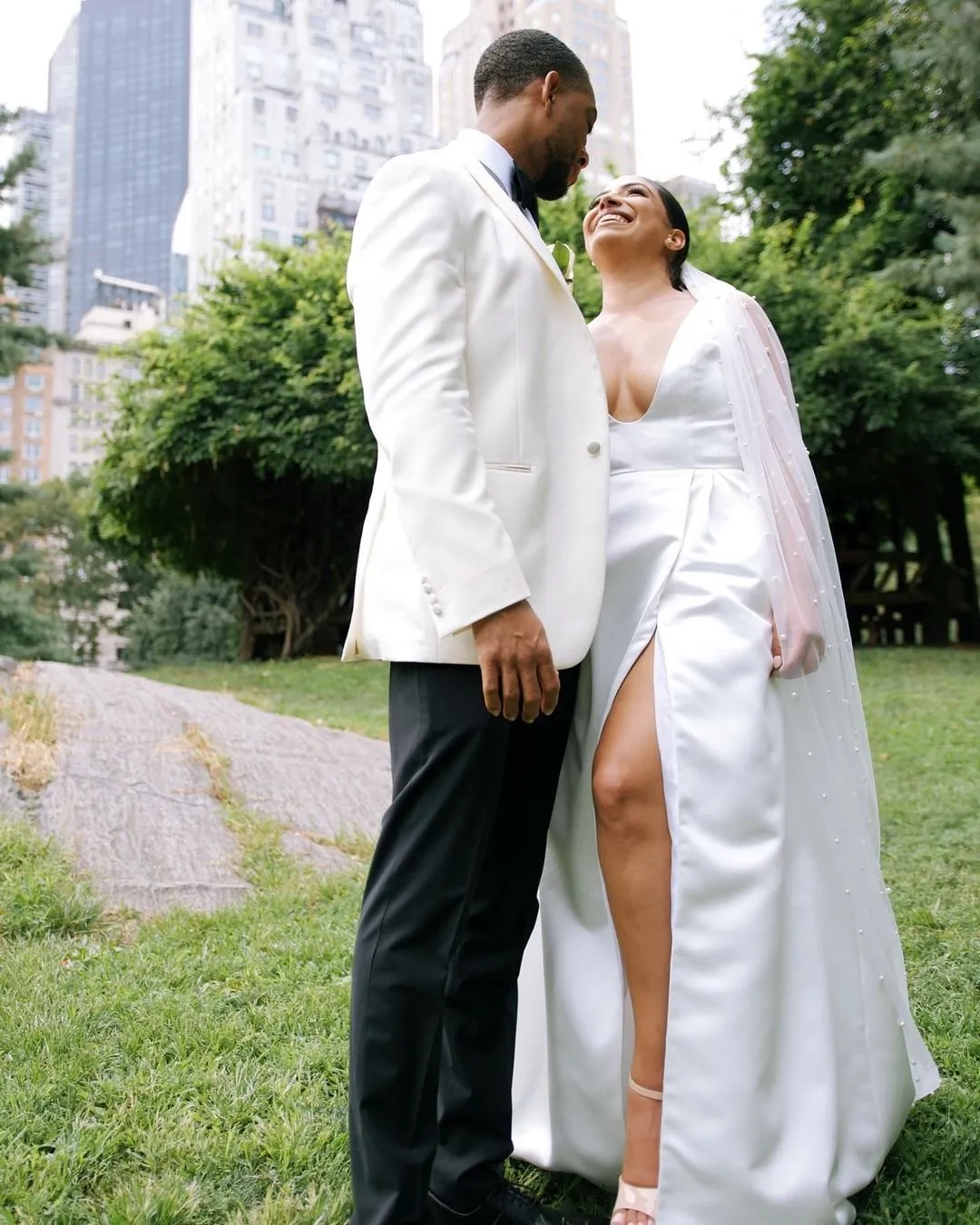 A wedding ceremony at Cop Cot pavilion in Central Park