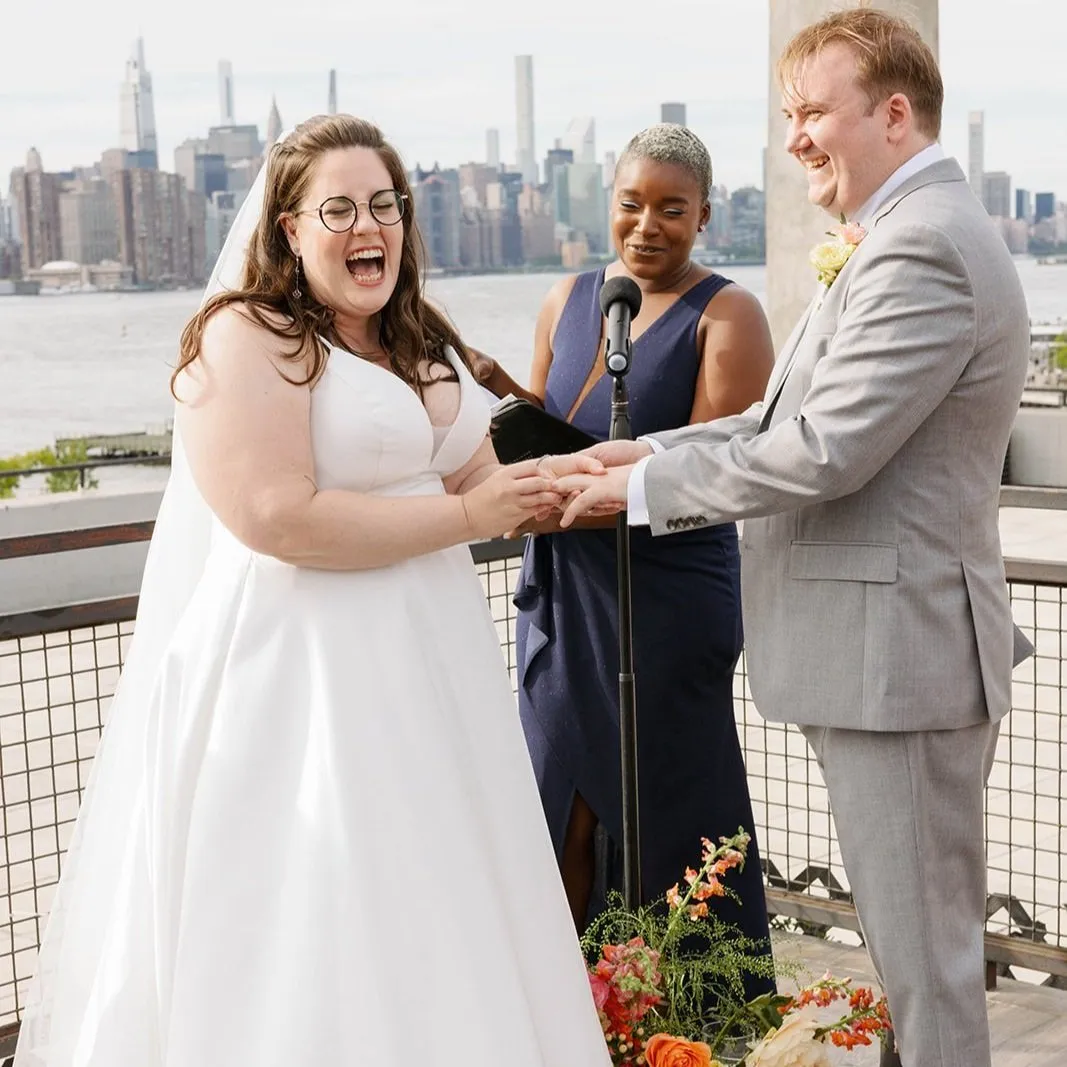 An intimate NYC wedding ceremony at a small venue