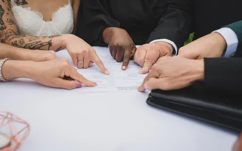 A wedding ceremony at NYC City Hall