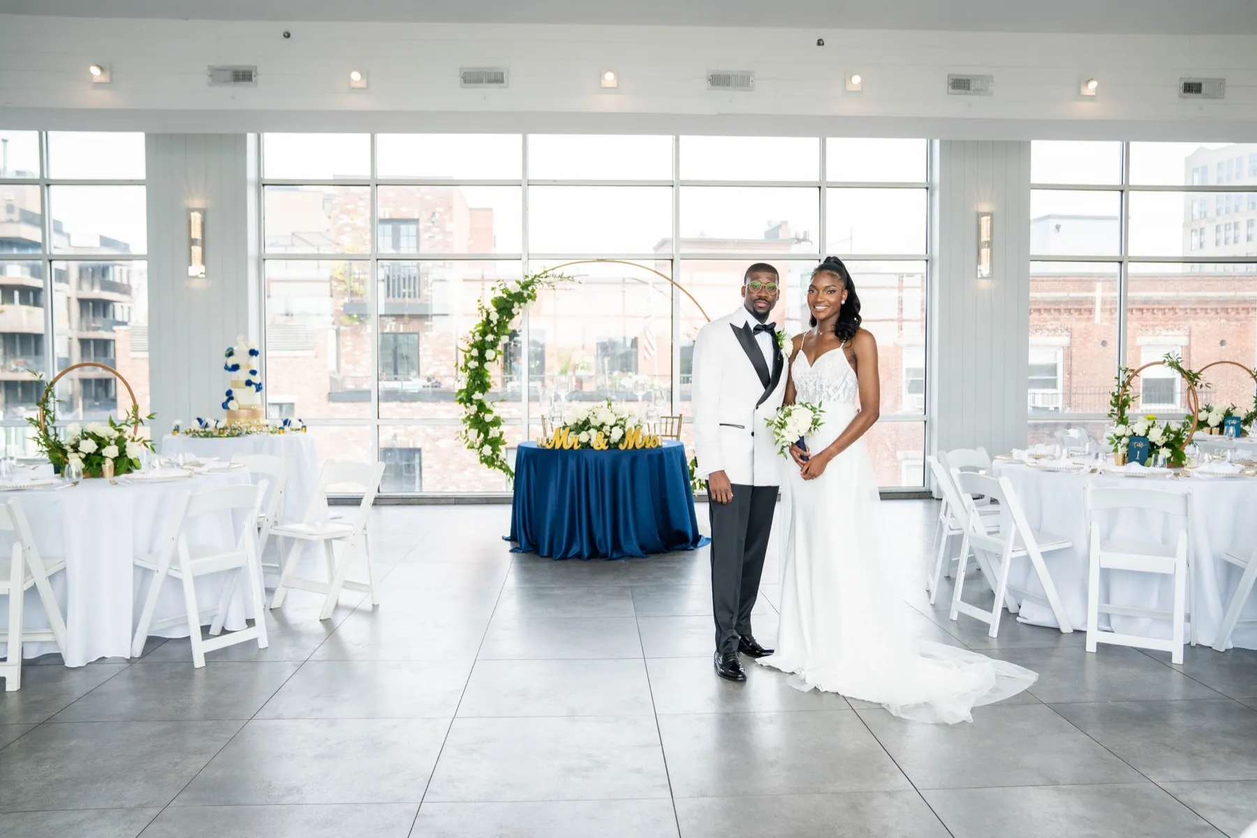 Arielle + Romell during their custom wedding ceremony