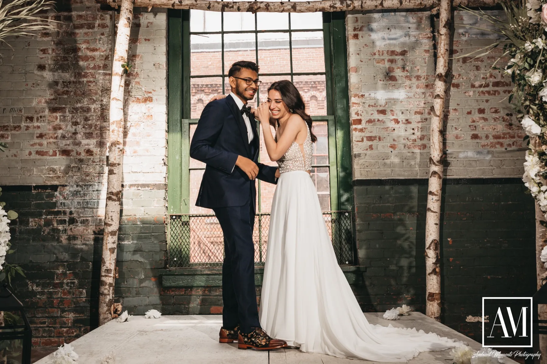 Alondra + DeVaughn on their wedding day