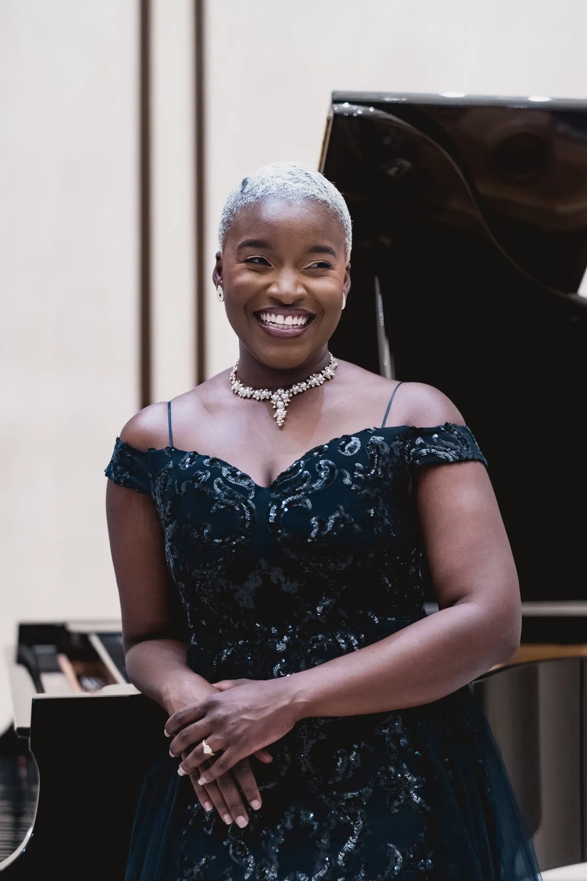 Robyn Walker, Jamaican-born NYC wedding officiant, in a quiet portrait