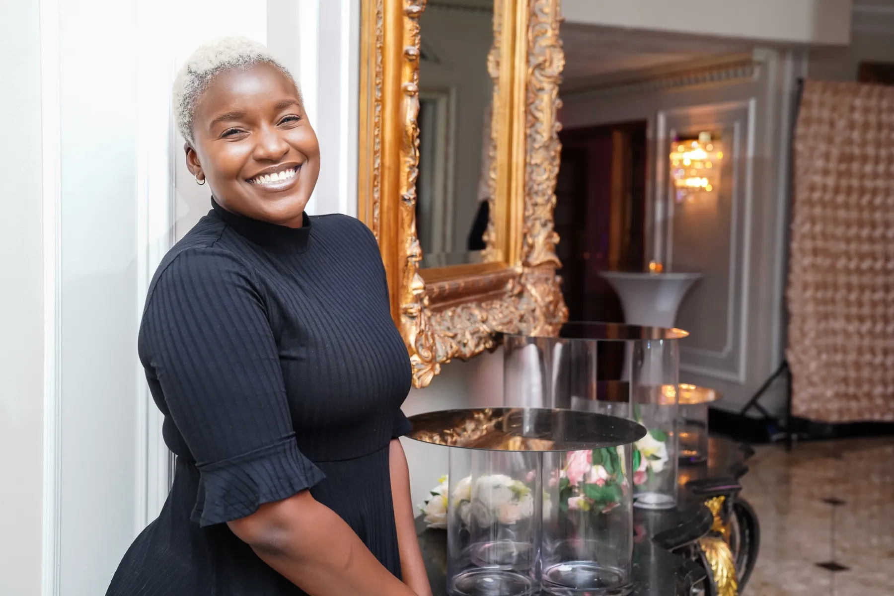 Robyn Walker inviting guests to participate in a ceremony moment