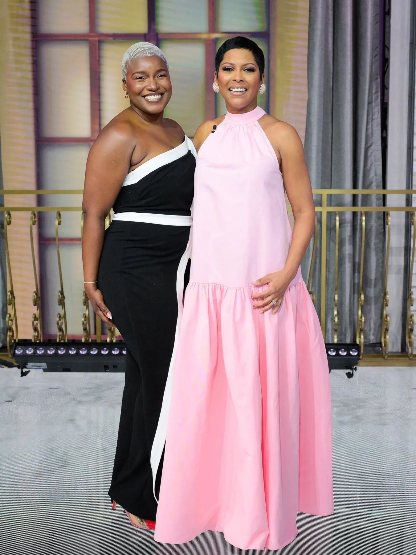 Robyn Walker on set at the Tamron Hall Show, weighing in as a debate referee