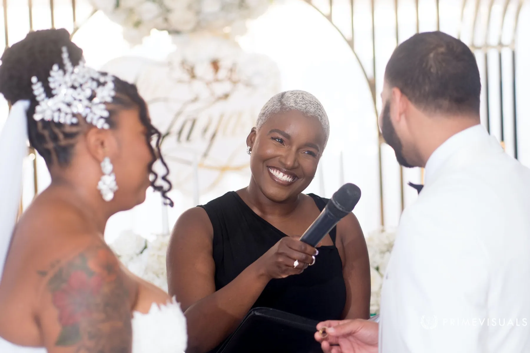 A wedding ceremony moment in New York City